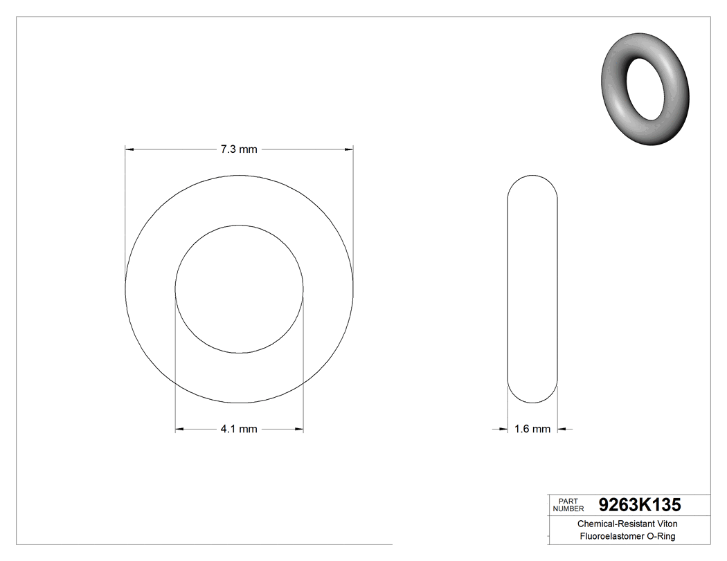 Technical drawing - 9263K135